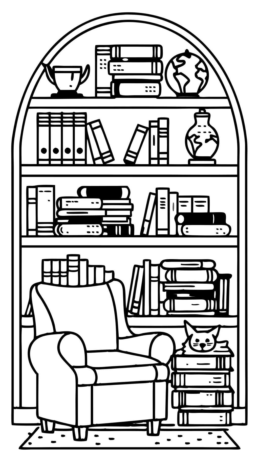 library coloring page